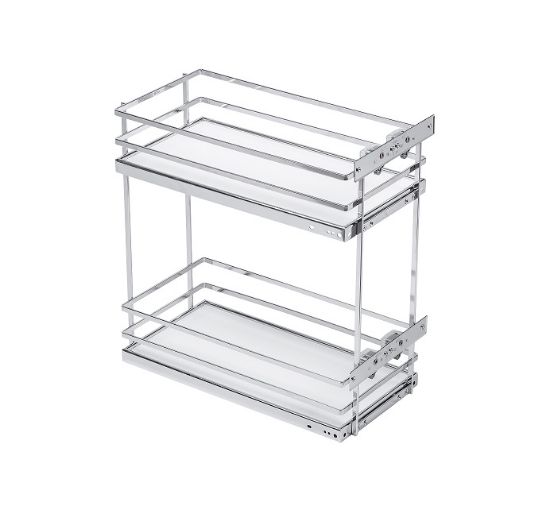 Obrazek Kosz MovixPro 300mm 2poz chrom biała mata