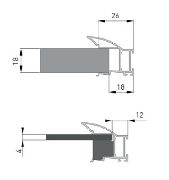 Obrazek Rączka NOVO S 18 mm, L=2,70m czarna