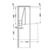 Obrazek Pantograf 2004 10kg 770-1200mm czarny/chrom