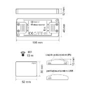 Obrazek TEO wyłącznik RF MOVE/DOOR zestaw 1 pkt czarny