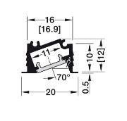 Obrazek Profil wpuszczany Loox5 1106 czarny L-3m