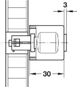 Obrazek Gałka stała Symo długość 30 mm