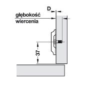 Obrazek Prowadnik zawiasu do lodówki z euro wkrętem