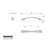 Obrazek Uchwyt UM-090 L-96mm czarny mat