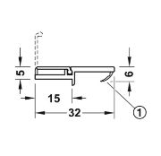 Obrazek Listwa przymykowa długość: 2750 mm