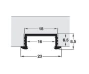 Obrazek Profil 1190 wpuszczany 6,5mm L-2,5m klosz mleczny