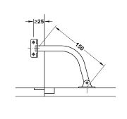 Obrazek Ogranicznik otwarcia ze stali długość 150mm lewy