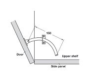 Obrazek Ogranicznik otwarcia ze stali długość 150mm prawy