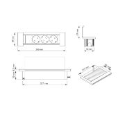 Obrazek FLAT BOX 3 x gniazdo SCHUKO