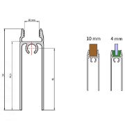 Obrazek Listwa dolna 10/4mm L-3m champagne