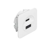 Obrazek Ładowarka USB Loox5  USB-A / USB-C 24V biała