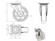 Obrazek Kółko meblowe SHIFT 75 bez hamulca
