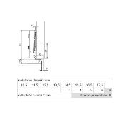 Obrazek Zawias Metalla PRO nakładany z/h + prowadnik