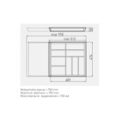 Obrazek Wkład regulowany bukowy 600-1000mm AXIS/MB L-500