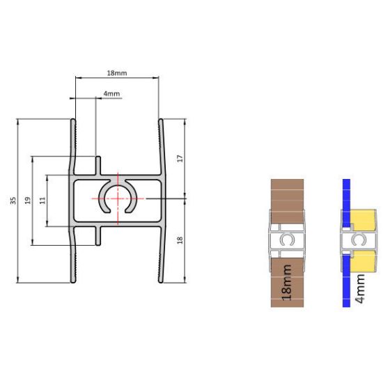 Obrazek Profil HRS 18/4 L-3m anoda