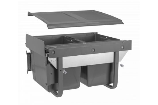 Obrazek Segregator PRACTI ECO 450 2x15L antracyt