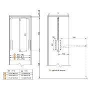 Obrazek Pantograf 875-1200mm czarny
