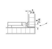Obrazek Zatrzask sprężynowy czarny 57x40mm