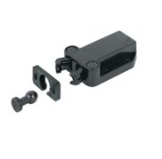 Obrazek Zatrzask sprężynowy czarny 57x40mm