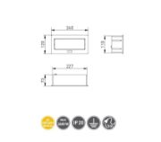 Obrazek Przedłużacz biurkowy SOFT 2xschuko USB 2,1A alu.