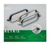 Obrazek Uchwyt RETRIS L-128 czarny mat