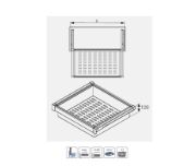 Obrazek Szuflada Elite z koszem metalowym 800 mm biała