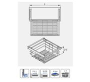 Obrazek Szuflada Elite z koszem drucianym 900 mm biała