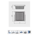 Obrazek Szuflada Elite z koszem ratanowym 900 mm antracyt