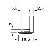 Obrazek Zaślepka do profilu Häfele Loox 1106 op=10szt