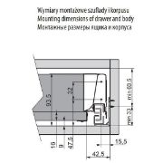 Obrazek Szuflada Modern Box 550 niski szary