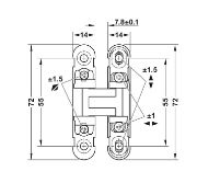 Obrazek Zawias Kubikina czarny/czarny 3D
