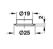 Obrazek Rozetka cylindra zamka Symo 19mm czarna