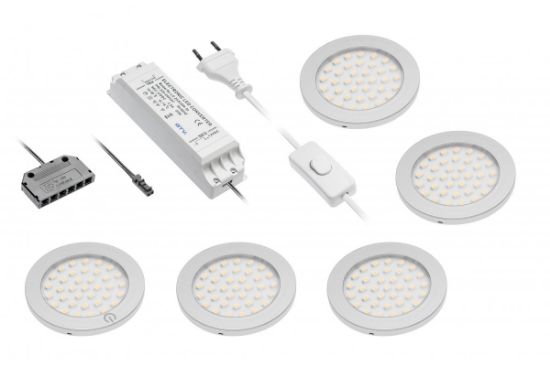 Obrazek Zestaw 5 opraw LED Castello 30W ciepły biały