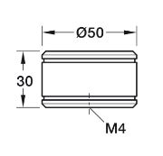 Obrazek Gałka meblowa H2310 czarny mat