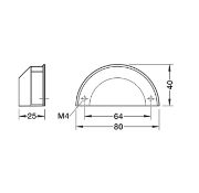Obrazek Uchwyt meblowy H2315 L-64mm czarny mat