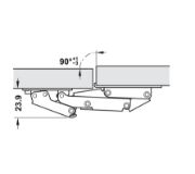 Obrazek Zawias CH300 do klap 2,10kg z amortyzatorem
