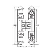 Obrazek Zawias kryty chrom mat K5080 CS