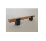 Obrazek Uchwyt 2434  L-160 drewno + czarny metal