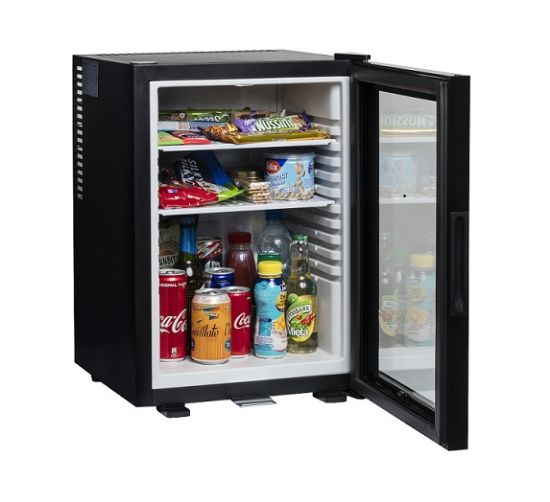 Obrazek Mini bar 40L czarna drzwi szklane