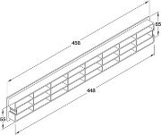 Obrazek Kratka wentylacyjna  szara 458 x 65 mm