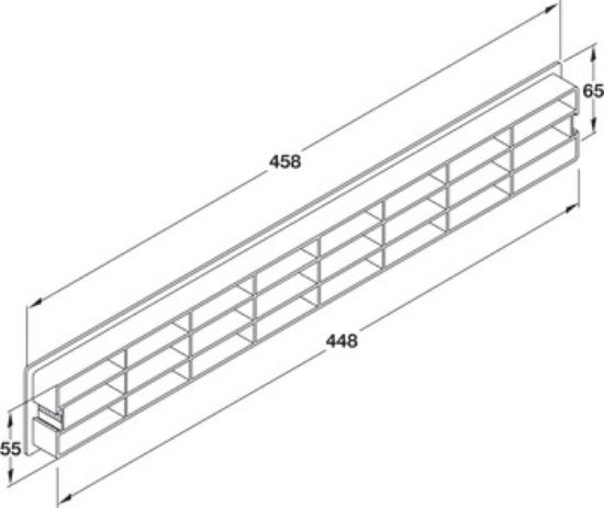 Obrazek Kratka wentylacyjna  szara 458 x 65 mm