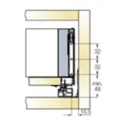 Obrazek Szuflada Tekform Slimline 450mm H-100 antracyt